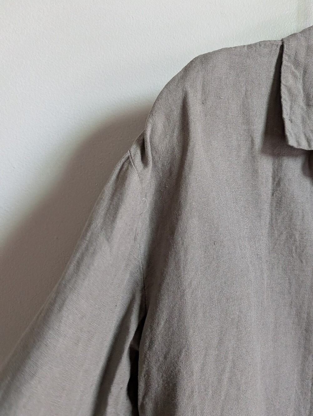 PARACHUTE Beige Linen Oversized Minimalist Contemporary Button-Up Shirt Small - Picture 5 of 12